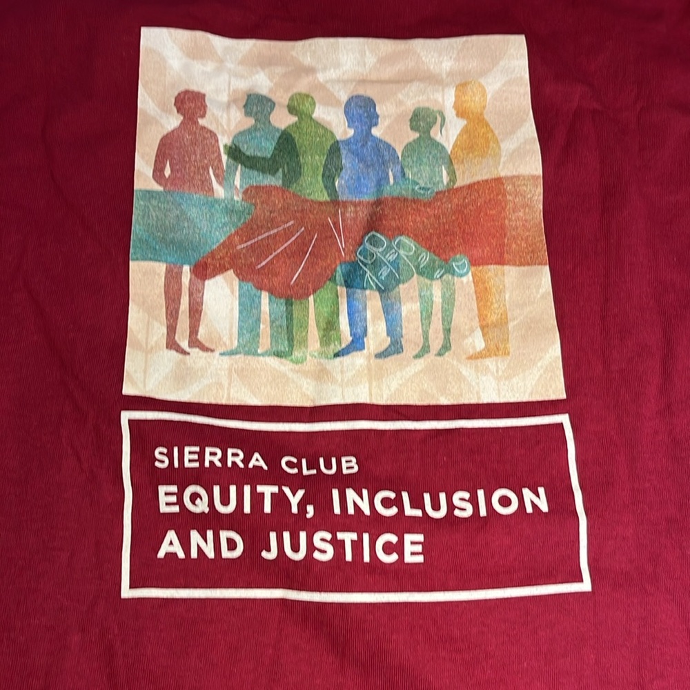 EQUITY T-Shirt Nearly New Unisex Small Sierra Club